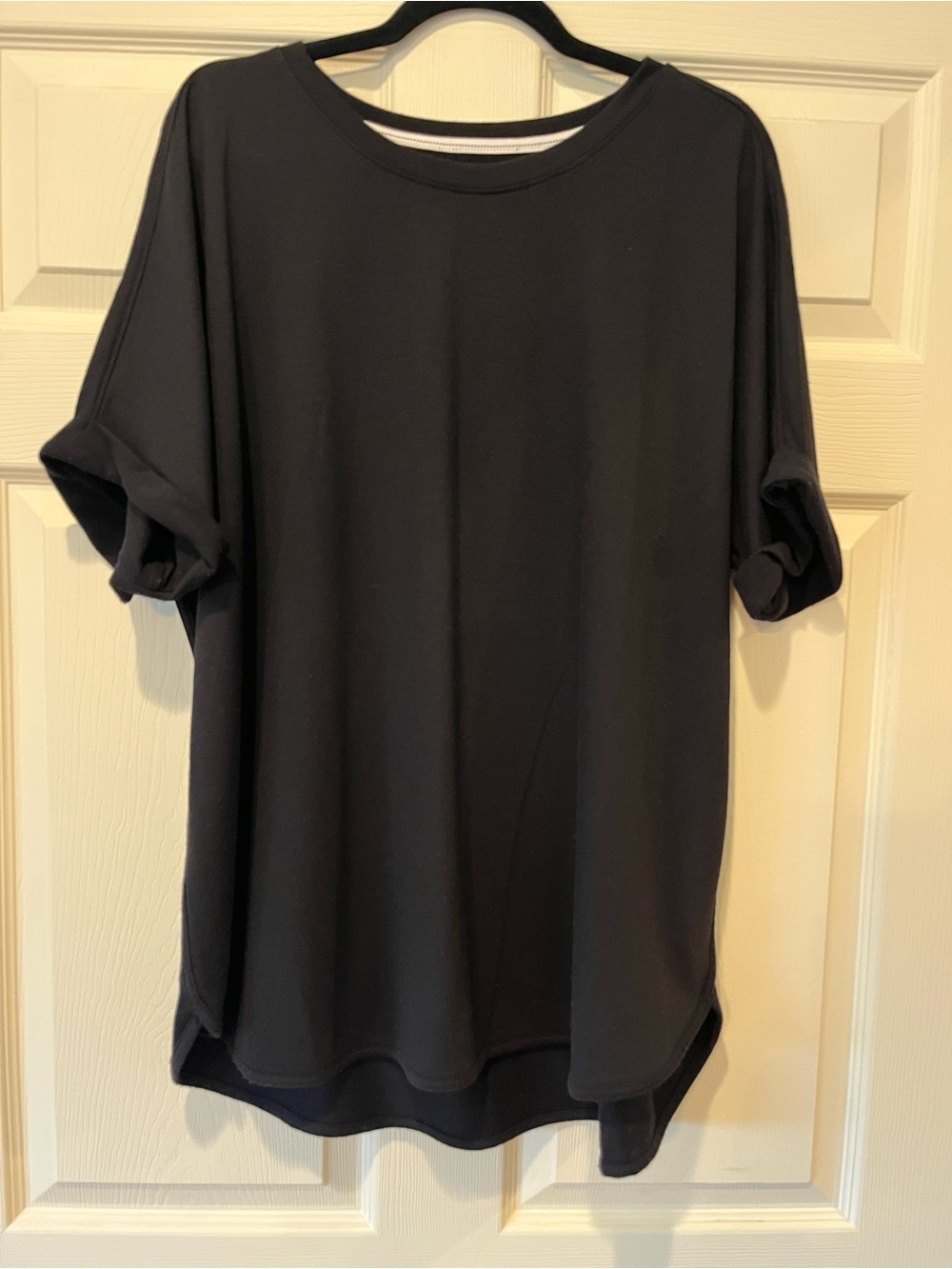 new directions Black Crewneck Short Sleeve Tee